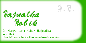 hajnalka nobik business card